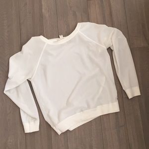 F21 White See Through Sweater